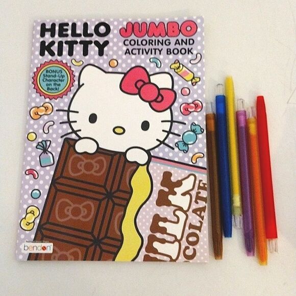 HELLO KITTY Collectible Y2K Tin With Coloring Book and Twist Crayons - Picture 7 of 10